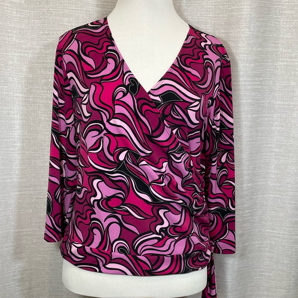 AGB Byer California Sexy Long Sleeve Pink Party Top size M/L
